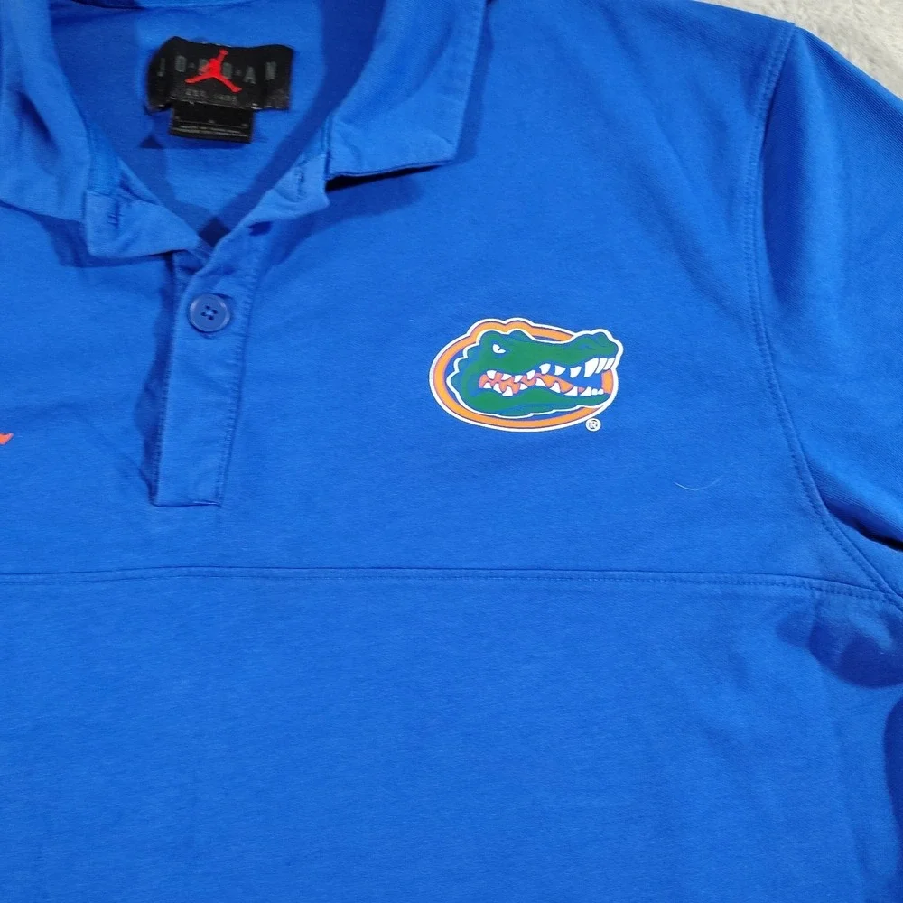 Jordan Florida Gators Polo Shirt Men L Blue Golf College Outdoor Preppy Classic